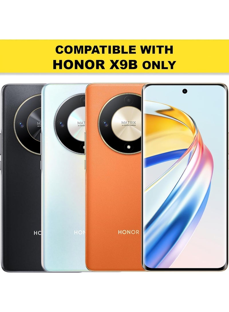 Case Cover Shockproof Hard PC Back Soft TPU Frame Anti-yellowing Slim Protective Cover Compatible with Honor X9B (Clear) - Image 3