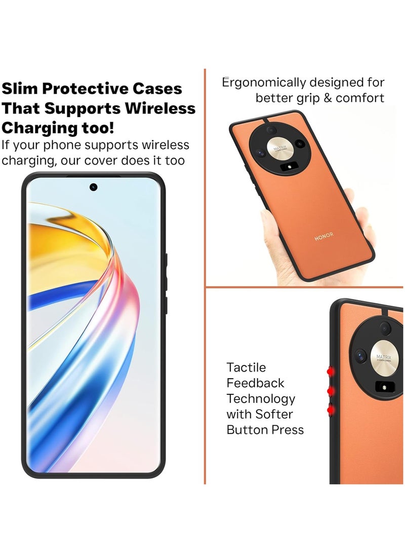 Case Cover Shockproof Hard PC Back Soft TPU Frame Anti-yellowing Slim Protective Cover Compatible with Honor X9B (Clear) - Image 5