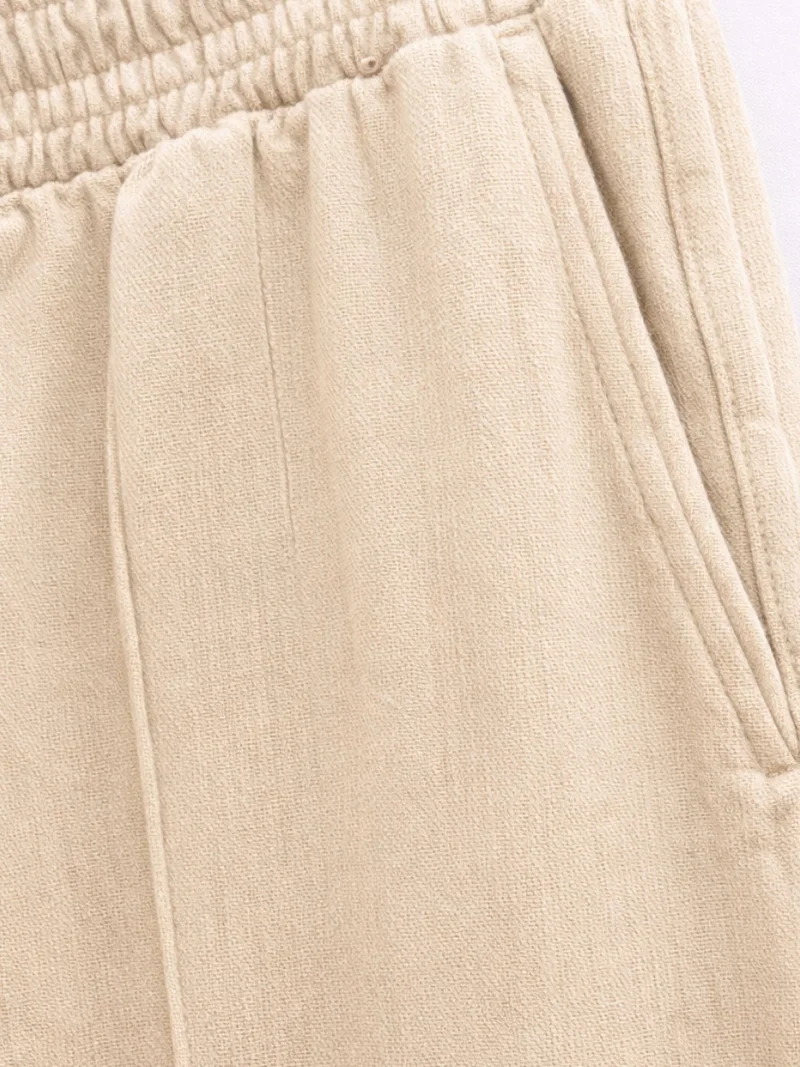 ميكسراي MIXRAY Elastic Waist Palazzo Pants