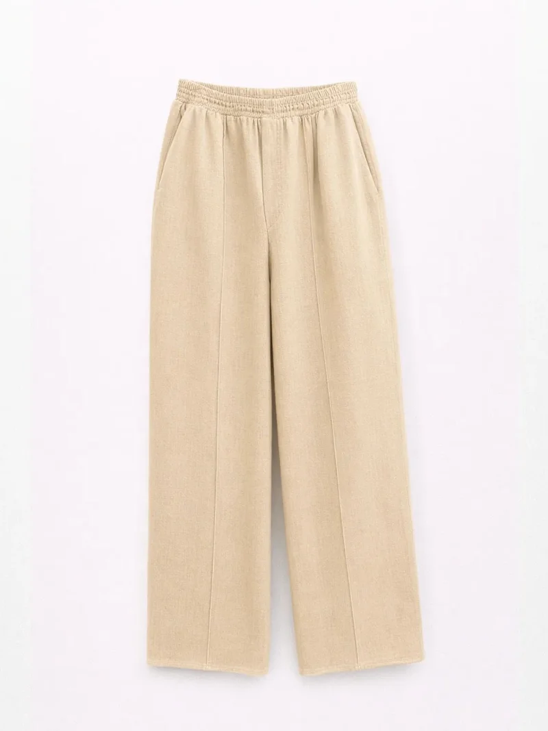 ميكسراي MIXRAY Elastic Waist Palazzo Pants