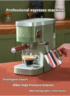 M MIAOYAN New espresso machine semi-automatic capsule retro compact steam milk frother home coffee machine  - Image 1