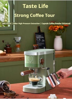 M MIAOYAN New espresso machine semi-automatic capsule retro compact steam milk frother home coffee machine  - Image 2