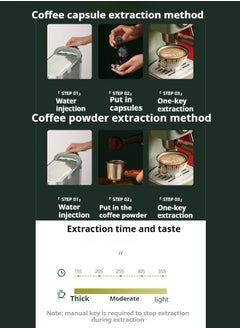 M MIAOYAN New espresso machine semi-automatic capsule retro compact steam milk frother home coffee machine  - Image 4