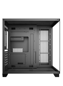 صندوق الكمبيوتر للألعاب شاربكس PROFIN ATX Min-Tower (XI700B) مع 7 مراوح 120 مم ARGB مثبتة مسبقًا، وجهاز تحكم، زجاج مقسّى، ومنافذ I/O (منافذ نوع C1 دونجل / USB3.0 *1 / USB2.0 2 / أزرار: الطاقة / إعادة التعيين)، (أسود).  - Image 5