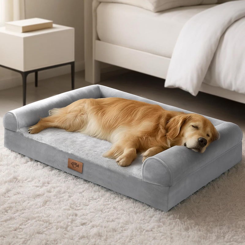 Sytopia Chew Proof Dog Bed 42 Inch Orthopedic for Large Dogs, Indestructible Dog Bed Washable Extra Large Pet Bed with Removable Cover and Anti-Slip Bottom - XL - Image 1