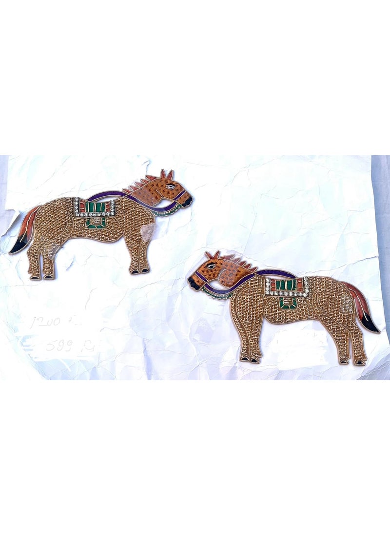Generic Beautiful Jardozi Embroydery Horse Patch for Wedding Dress Blouses Party Diwali Festivals  - Image 5