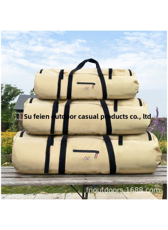 Outdoor Camping Storage Bag Travel Sleeping Bag Tent Equipment Bag Storage Bag Back Camel Pack Bag Checked Waterproof Luggage Bag-Color:Black-Capacity:L 90*30*30 - Image 4