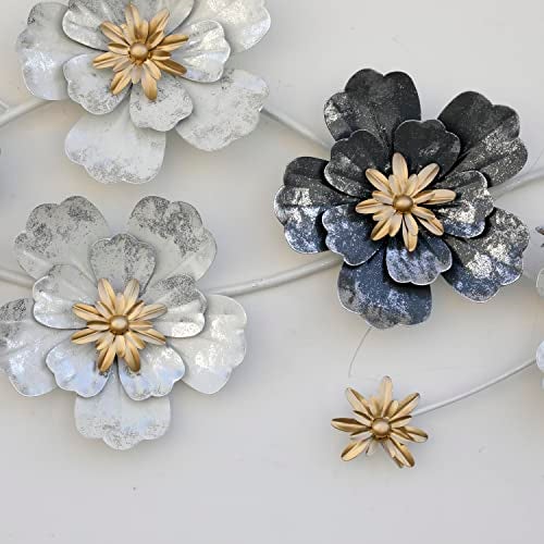 Craftter Metal Flower Circles Wall Art Sculpture (Multicolor) - Image 4