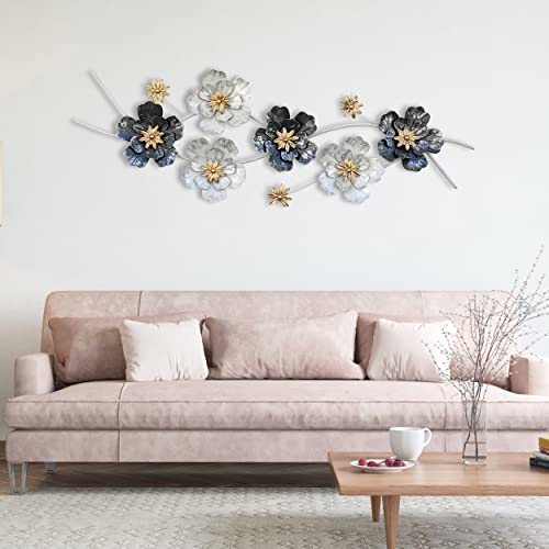 Craftter Metal Flower Circles Wall Art Sculpture (Multicolor) - Image 1