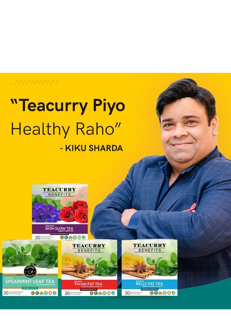 TEACURRY - TEACURRY Blue Butterfly Pea Flower Tea- 10 Grams + 20 Drinks | Helps in Skin Glow, Hair Growth, Eyesight, Mood Enhance | Vegan | Imported from Indonesia - Image 1