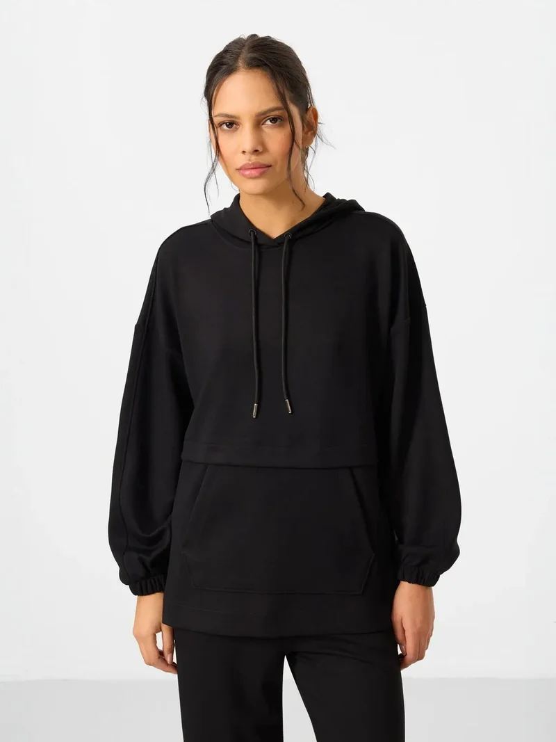 Tommylife TOMMY Oversized Hooded Sweatshirt And Wide-Leg Pants Set