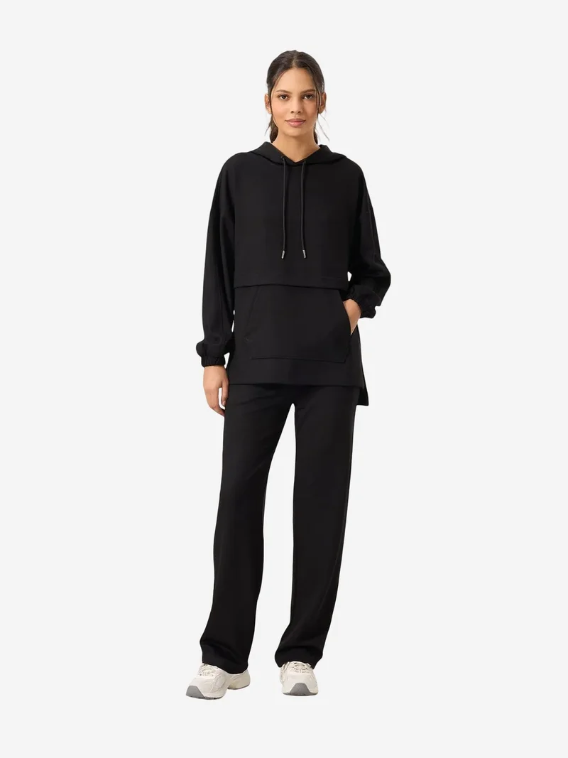 Tommylife TOMMY Oversized Hooded Sweatshirt And Wide-Leg Pants Set