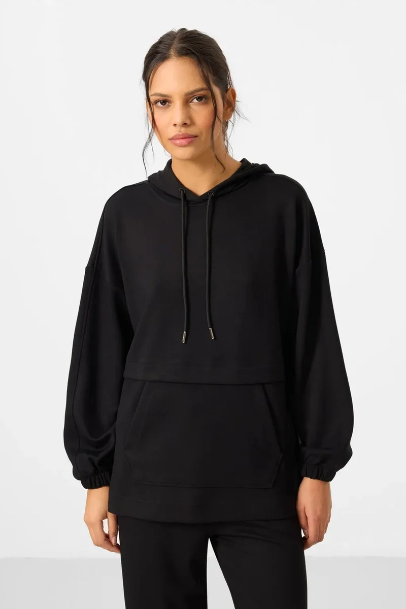 Tommylife TOMMY Oversized Hooded Sweatshirt And Wide-Leg Pants Set