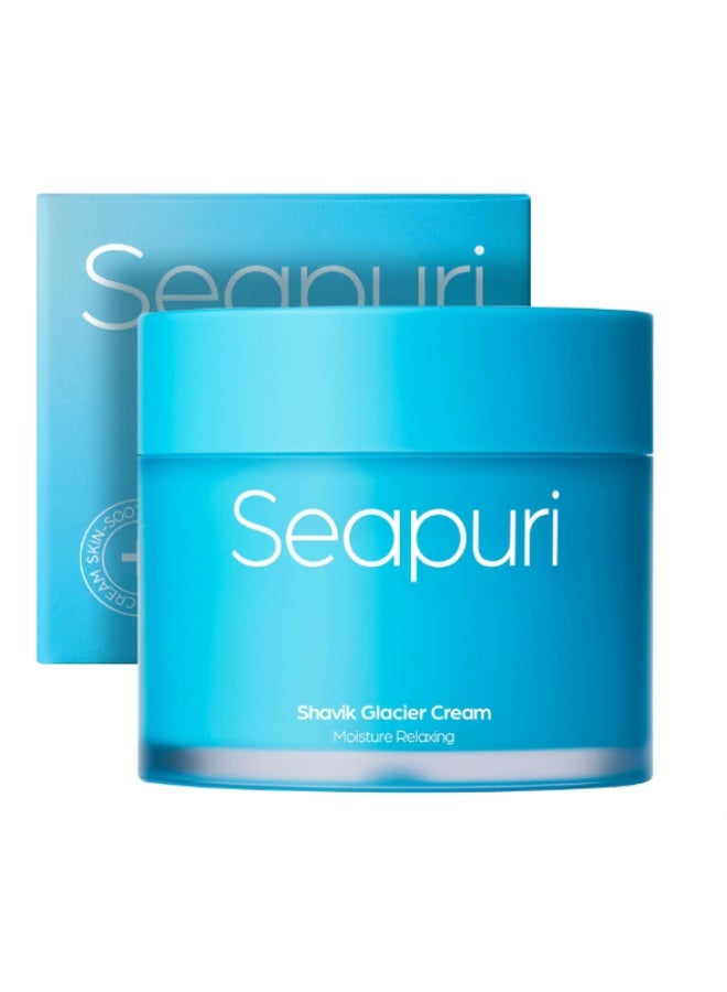 Seapuri Shavik Icelandic Glacier Soothing Cream 70ml | Korean Face Moisturizer for Acne Prone Skin | 5 Types of Hyaluronic Acid | Instant Soothing | Korean Skin Care | for Dry Sensitive Skin - Image 1
