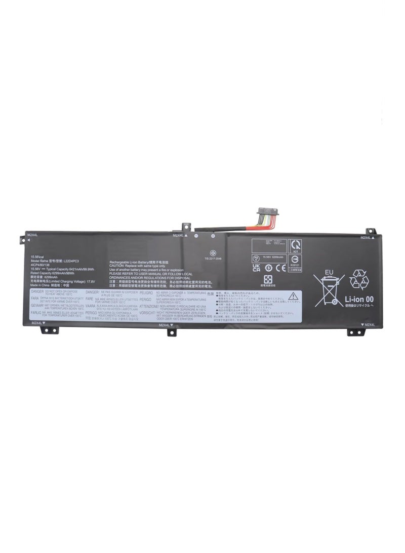 Terabyte L22D4PC3 Laptop Battery for Lenovo Legion S7 16IRH8 16APH8 Legion 9 16IRX8 16IRX9 Series SB11K39159 5B11K39160 SB11N45992 5B11N45966 L22M4PC3 SB11K39156 L22C4PC3 15.56V 99.9Wh - Image 1
