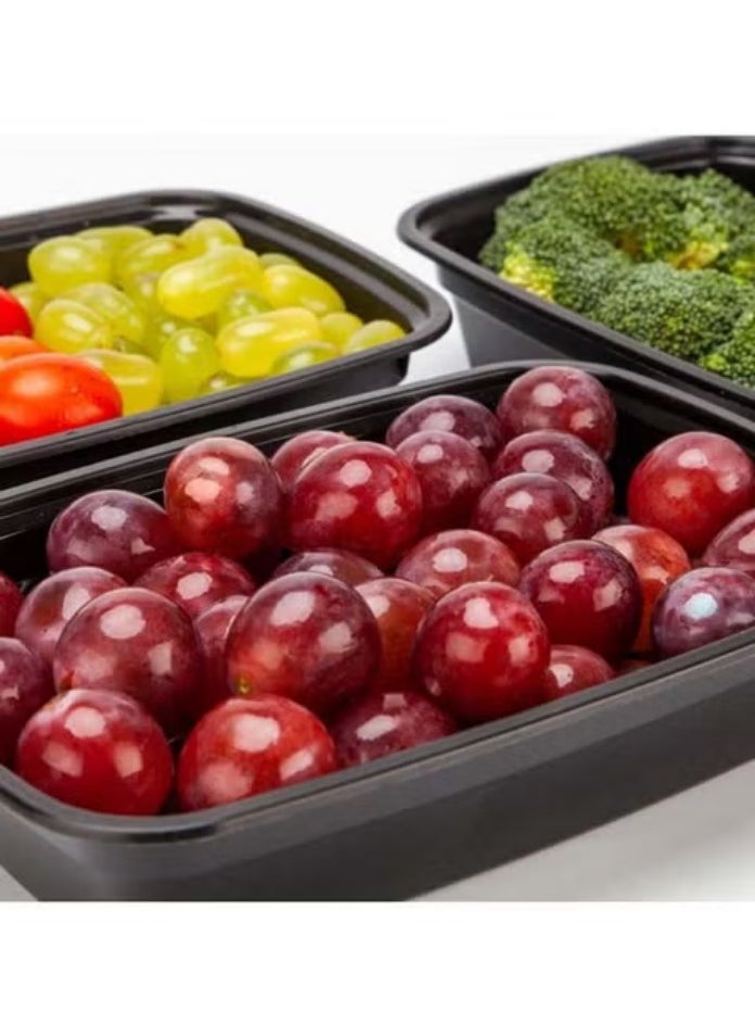 DUNISO Meal preparation container, 20 packs of 1250ml plastic food storage container with lid, used for meal preparation, bento box, food delivery box, salad container, food container  - Image 5
