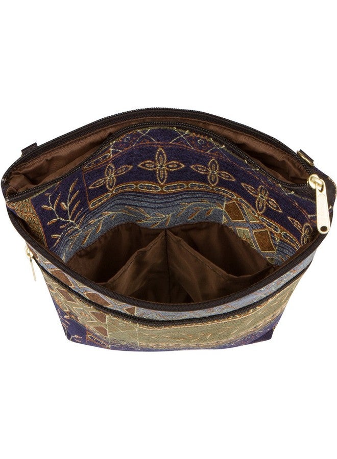 Danny K. Women's Tapestry Bag Crossbody Handbag, Maggie Purse Handmade in the USA (Neptune/Blue) - Image 4