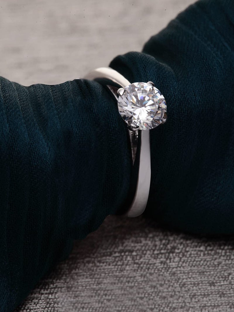 CLARA Pure 925 Sterling Silver Luca Adjustable Ring Gift for Women and Girls - Image 2