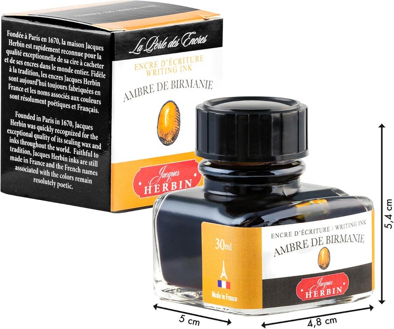 Jacques Herbin Herbin J 30 ml "D" Ink Bottle - Amber - Image 4