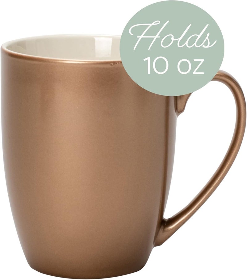 Elanze Designs For Peeps Sake Spring Chick Chicken Farm Love Laser Engraved 10 Ounce Glossy Ceramic Classic Coffee Mug Hot Cold Beverage Cup Kitchen Drinkware Metallic Bronze - Image 3