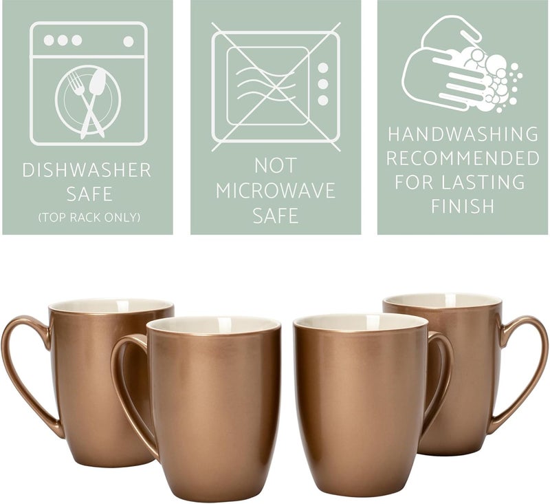 Elanze Designs For Peeps Sake Spring Chick Chicken Farm Love Laser Engraved 10 Ounce Glossy Ceramic Classic Coffee Mug Hot Cold Beverage Cup Kitchen Drinkware Metallic Bronze - Image 4