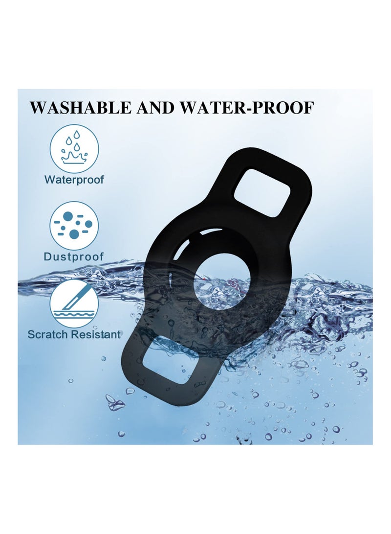 SOLARAE 2 Pack Case for Airtag 2021, for Airtag Dog Collar Holder, for Airtag Cat Collar Case with Anti-Lost Design for Cat Dog Collars Small Pet Puppy Loop & Backpack Bag Straps - Image 3