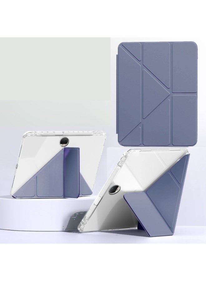 for Honor Pad 9 12.1 بوصة غطاء الحالة, ثلاثي طي تصميم على شكل Y, زاوية متعددة, الجلد غطاء اللوح مع فتحة القلم, تلقائي الاستيقاظ / النوم, أرجواني - Image 1