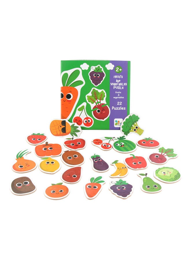 NIBEMINENT 22-Piece Fruits And Vegetables Puzzles - Image 1