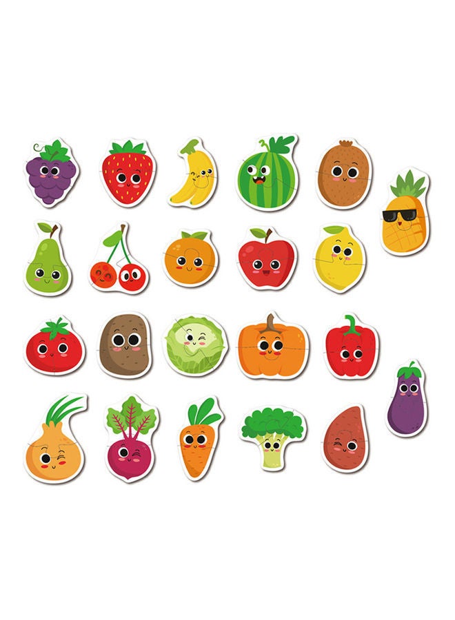 NIBEMINENT 22-Piece Fruits And Vegetables Puzzles - Image 2