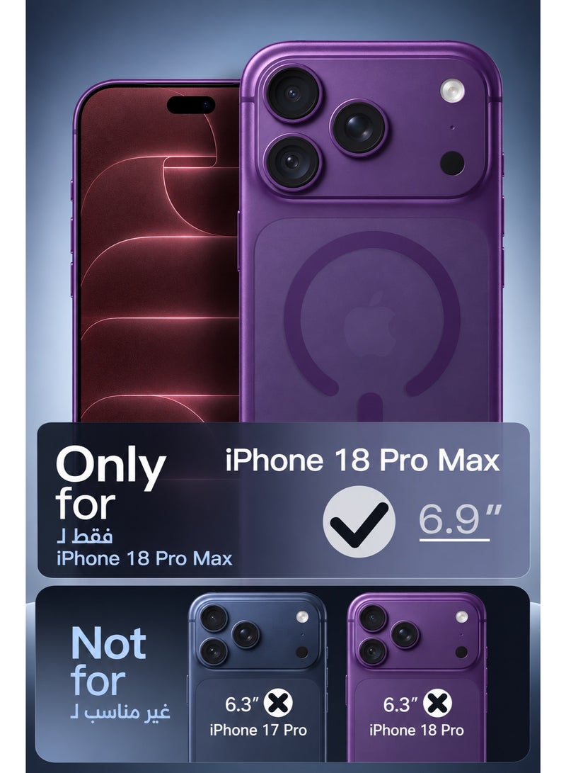 SOKAD MagSafe Matte Purple Case for iPhone 18 Pro Max, Full Camera Protection - Image 5