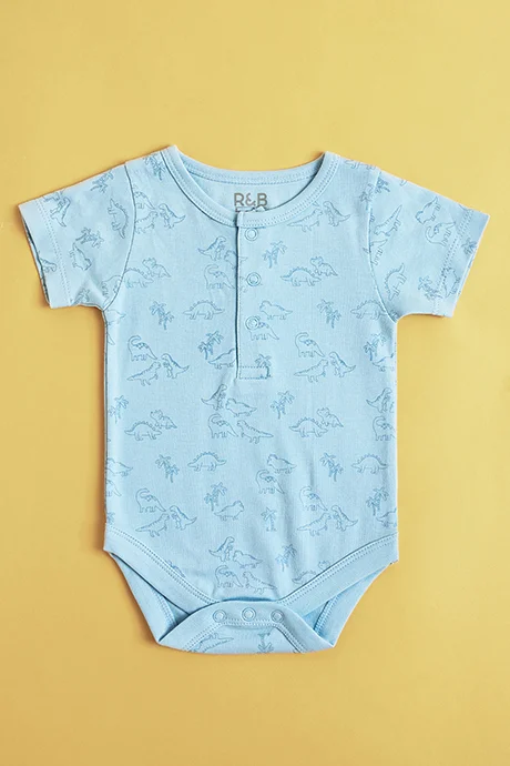 أر أند بي 3 Pack Printed Bodysuits with Short Sleeves