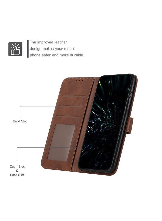 erorex Case For Infinix Note 40 Pro 4G / 5G Stitching Calf Texture Buckle Leather Phone Case - Image 4