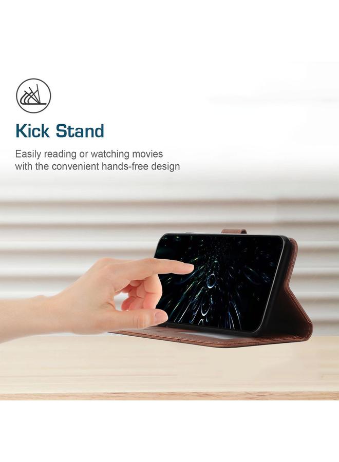 erorex Case For Infinix Note 40 Pro 4G / 5G Stitching Calf Texture Buckle Leather Phone Case - Image 5