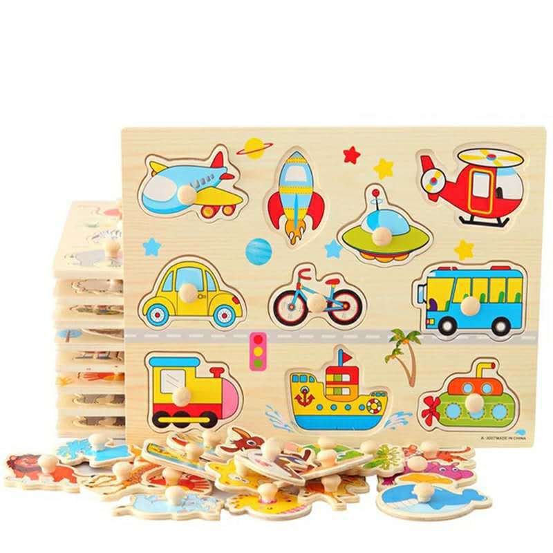 Puzzle Children'S Puzzle Toy 0.2 Montessori Wooden Alphanumeric Shape - Image 5