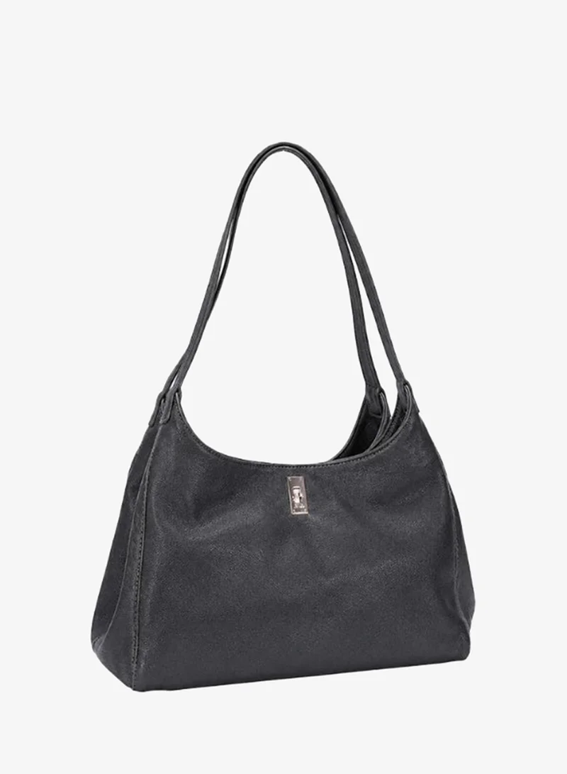 David Jones Leather handbag and shoulder bag made by france- The new 2026 hobo bag for women- Modern loos style bag with lock model cm7695