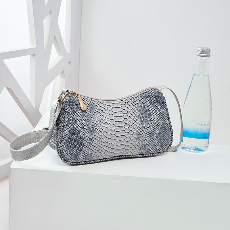 Snakeskin Hobo Shoulder Bag PU Leather - Image 4