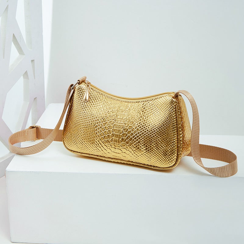 Snakeskin Hobo Shoulder Bag PU Leather - Image 3