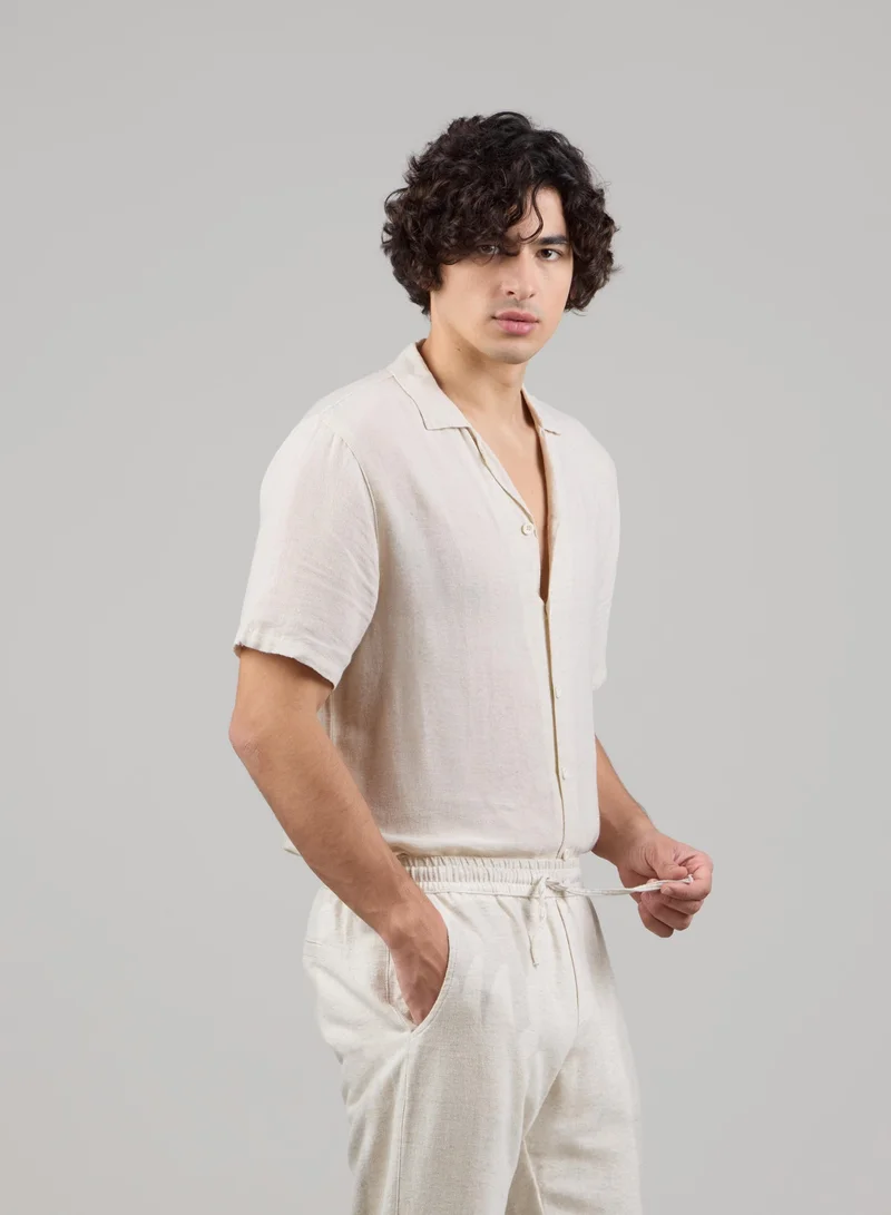 Just Nature  Short Sleeve Natural Resort Shirt for Men | Best Price UAE