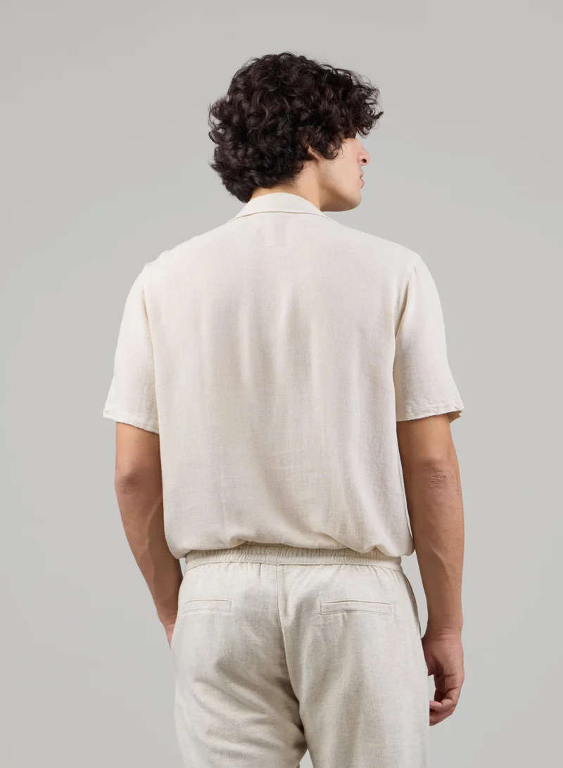 Just Nature  Short Sleeve Natural Resort Shirt for Men | Best Price UAE