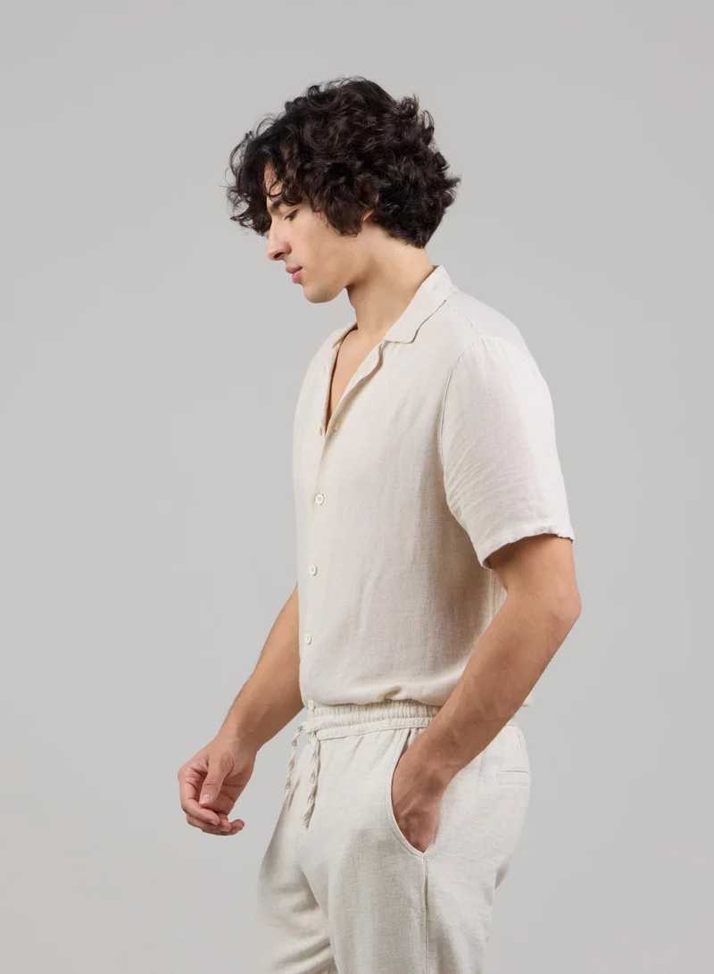 Just Nature  Short Sleeve Natural Resort Shirt for Men | Best Price UAE