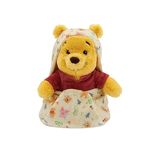 Disney Store Official Winnie The Pooh Plush with Blanket Pouch Babies Plushy in Baby Swaddle Toy for Those who Love Plush Figure Toys Cute Plushies Baby Stuffed Animals Small 10 - Image 1