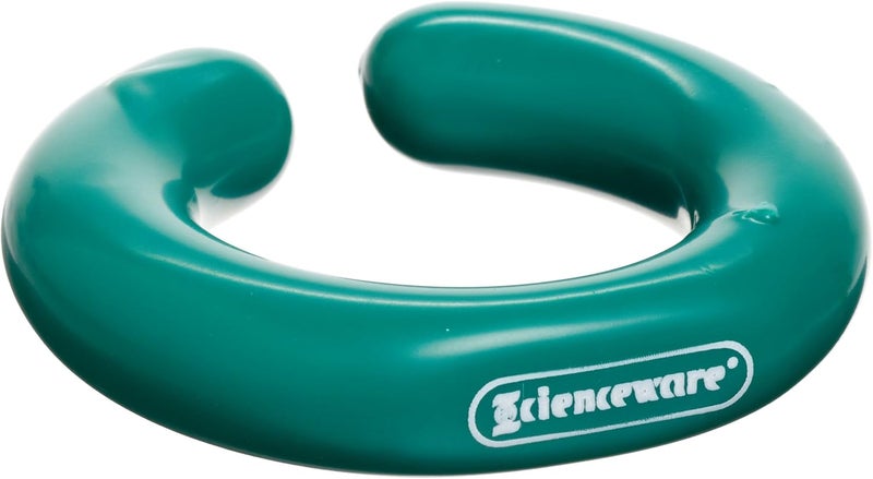 SP Scienceware SP Bel-Art 183080500 “C”-Shape Open 0.5lb Lead Ring Flask Weight with Vikem Vinyl Coating; for 125-500ml Flasks (F18308-0500) - Image 1