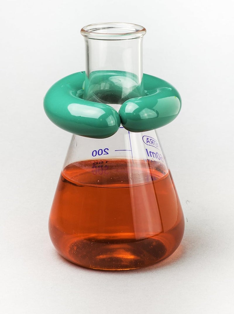 SP Scienceware SP Bel-Art 183080500 “C”-Shape Open 0.5lb Lead Ring Flask Weight with Vikem Vinyl Coating; for 125-500ml Flasks (F18308-0500) - Image 2