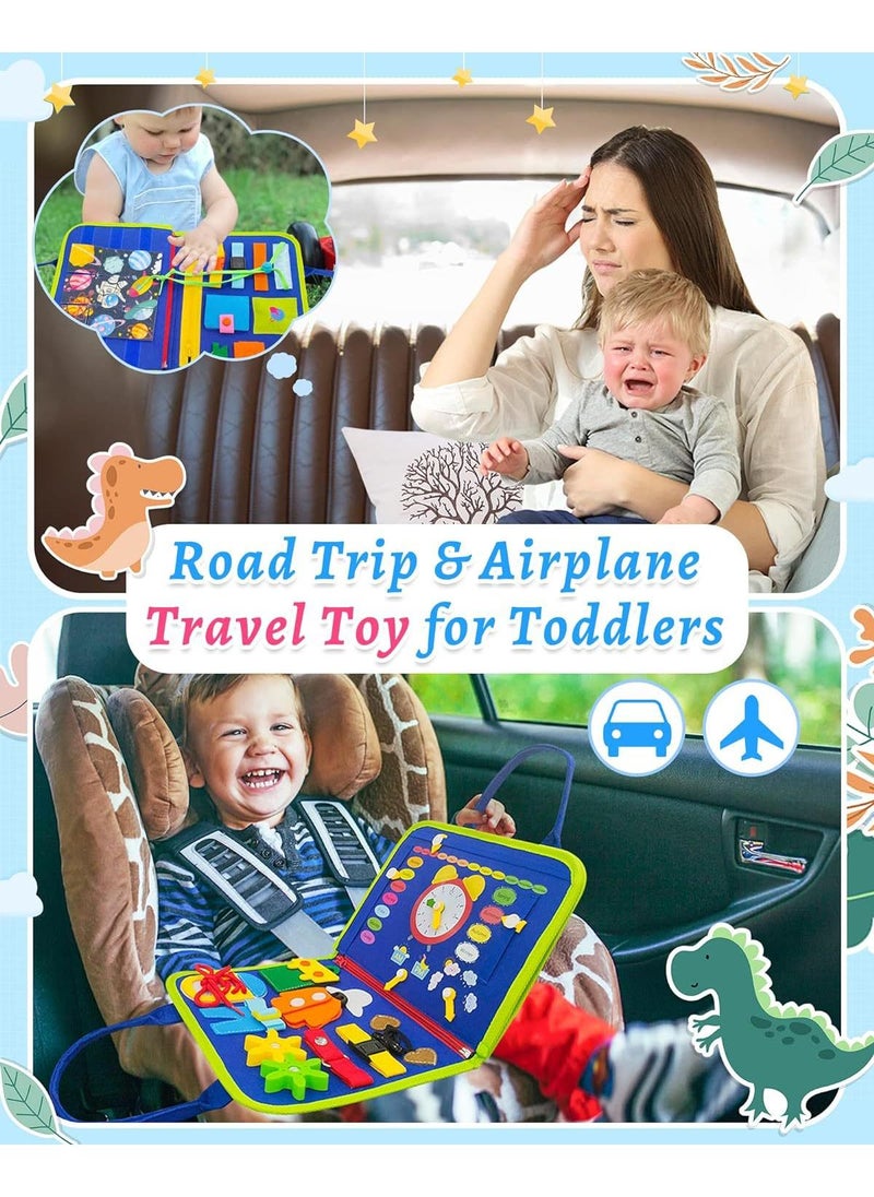 Y&D Busy Board Toys For Kids Toddler Sensory Toys Felt Activity Board For Boys And Girls Preschool Educational Learning Toy Gift For 2-4 Years Old Children Travel Toy For Airplane Or Car  - Image 5