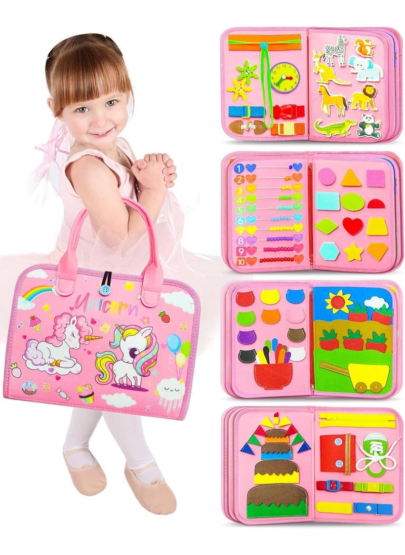 Y&D Busy Board Toys For Kids Toddler Sensory Toys Felt Activity Board For Boys And Girls Preschool Educational Learning Toy Gift For 2-4 Years Old Children Travel Toy For Airplane Or Car  - Image 3