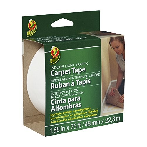 Duck Brand Light Traffic Carpet Tape, 1.88-Inch x 75 Feet, Single Roll, White (394621) - Image 2