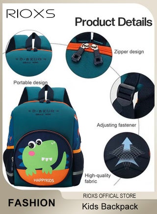 Kids Backpack, Students Schoolbags with Adjustable Padded Shoulder Straps, Personalized Waterproof School Bags with Dinosaur Pattern, Lightweight Resistant Travel Daypack, Perfect Gift for Kids, Boys Girls Backpack, 27x13x33cm - view 2