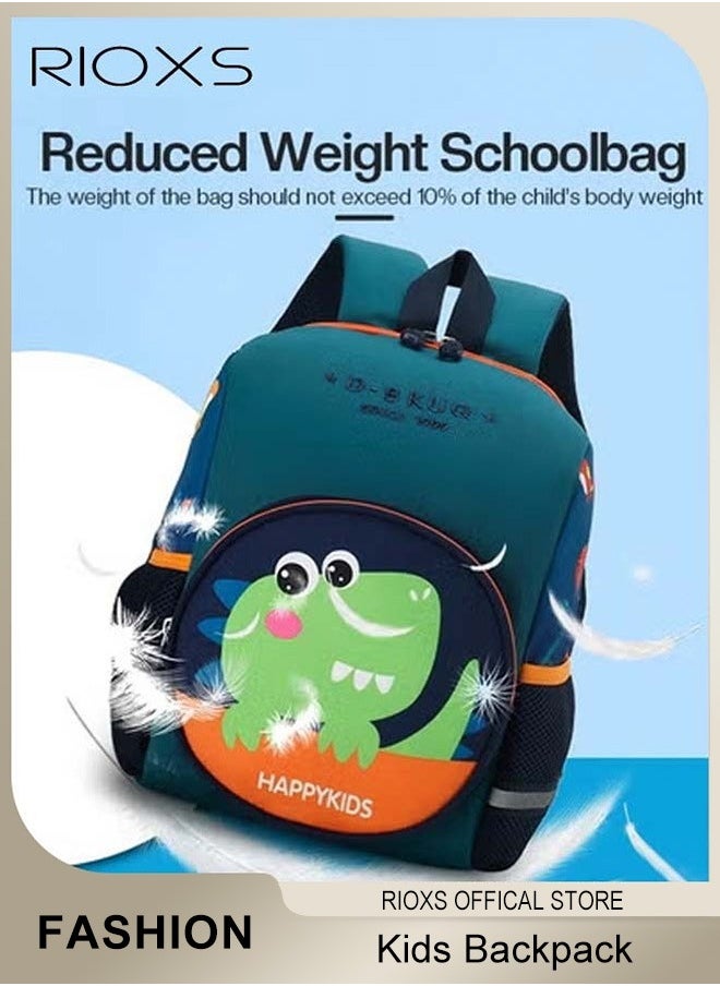 RIOXS Kids Backpack, Students Schoolbags with Adjustable Padded Shoulder Straps, Personalized Waterproof School Bags with Dinosaur Pattern, Lightweight Resistant Travel Daypack, Perfect Gift for Kids, Boys Girls Backpack, 27x13x33cm  - Image 5