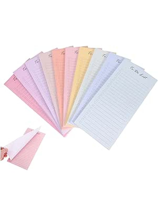 10 Sticky Task Tracker Notepads Daily Planner for Smooth Writing Portable Office Supplies - Image 1