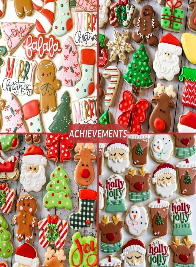 Orapink 6 Pcs Plastic Christmas Cookie Cutter Set - Gingerbread Man, Tree, Snowman, Stocking, Candy Cane and Santa Claus for Baking - Image 4